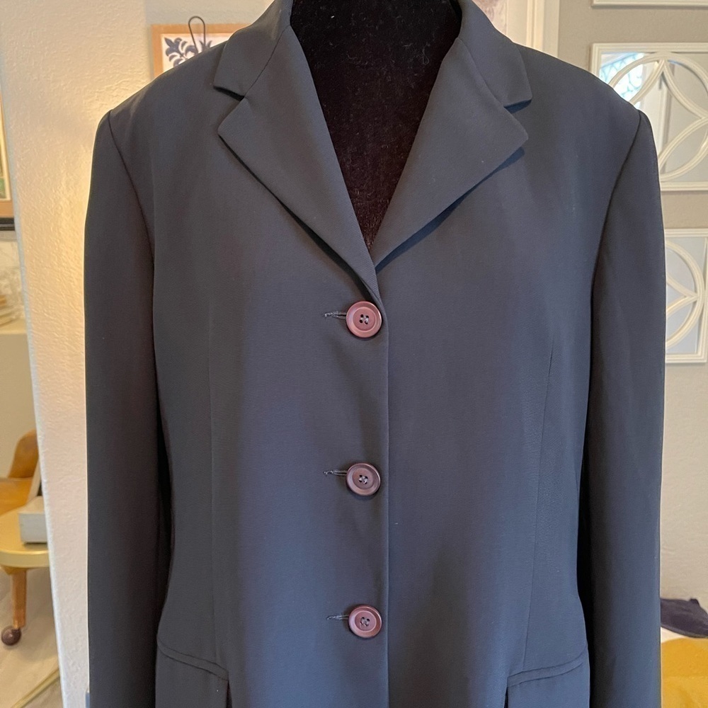 Vintage Blazer Irene Van Ryb Sz 12 Classy Black EU 44 Office Church Dressy Work - Picture 4 of 10